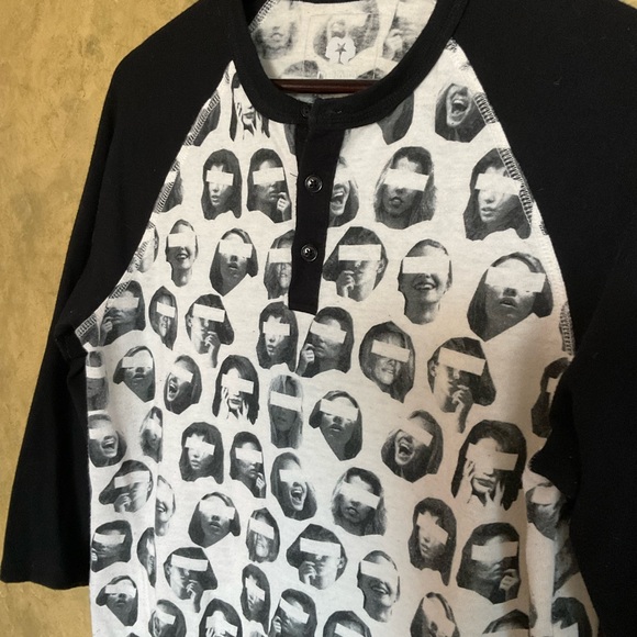 DJAB Other - DJAB Simons | Photo Graphic Henley Baseball Tee | M